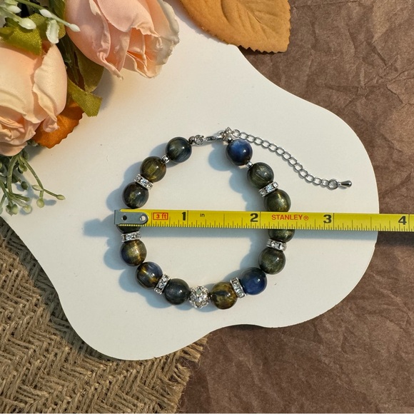 Mystic Blue-Green Beaded Bracelet - Picture 5 of 5